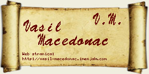 Vasil Macedonac vizit kartica